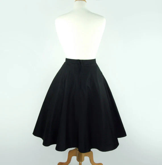 Black Full Circle Skirt - Image 3