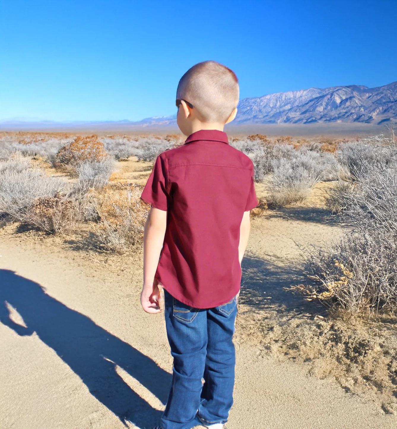 Boy's Bowler Vintage Inspired 1950s Burgundy Retro Top - Image 4