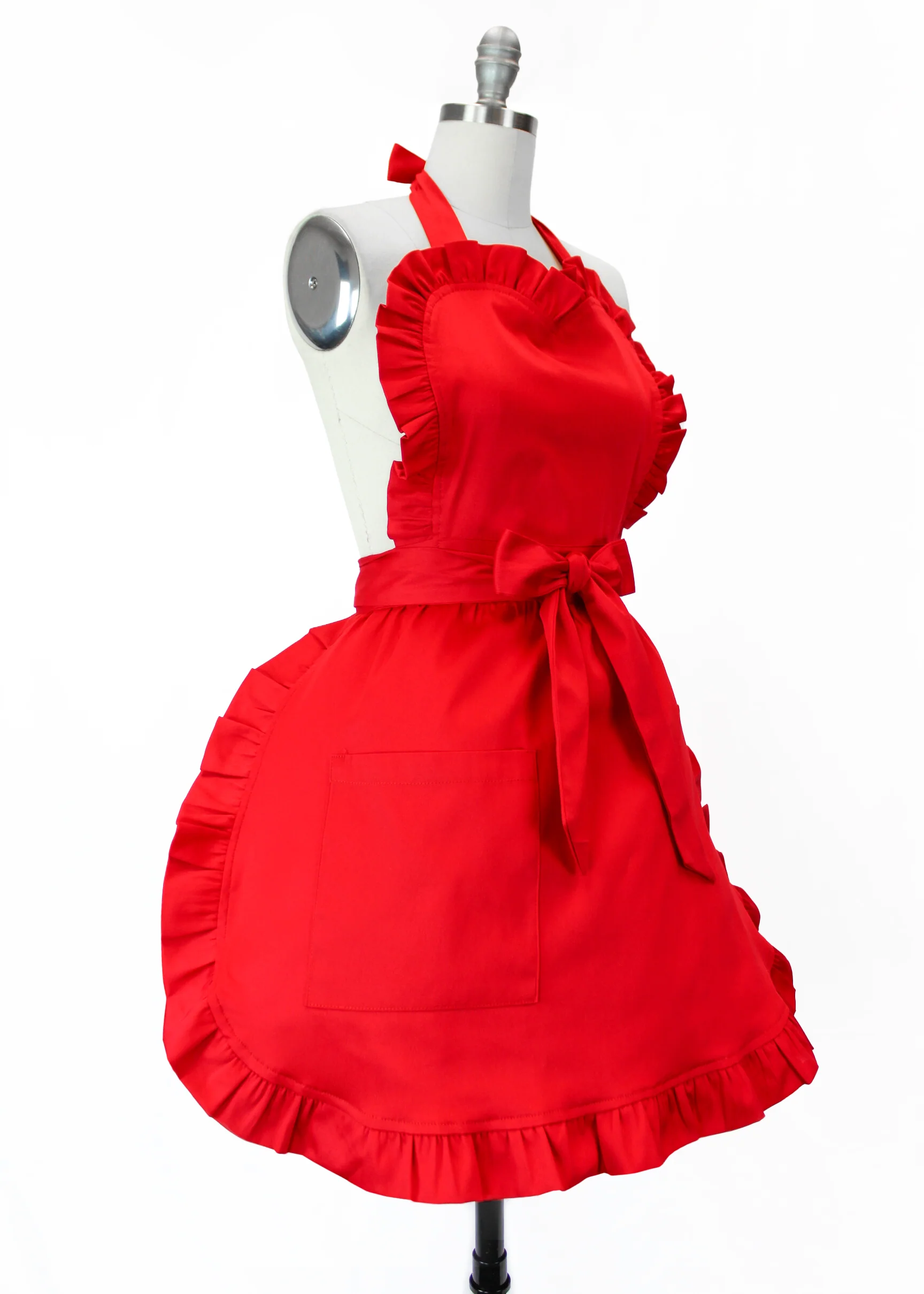 Bright Red Christmas Apron - Image 2