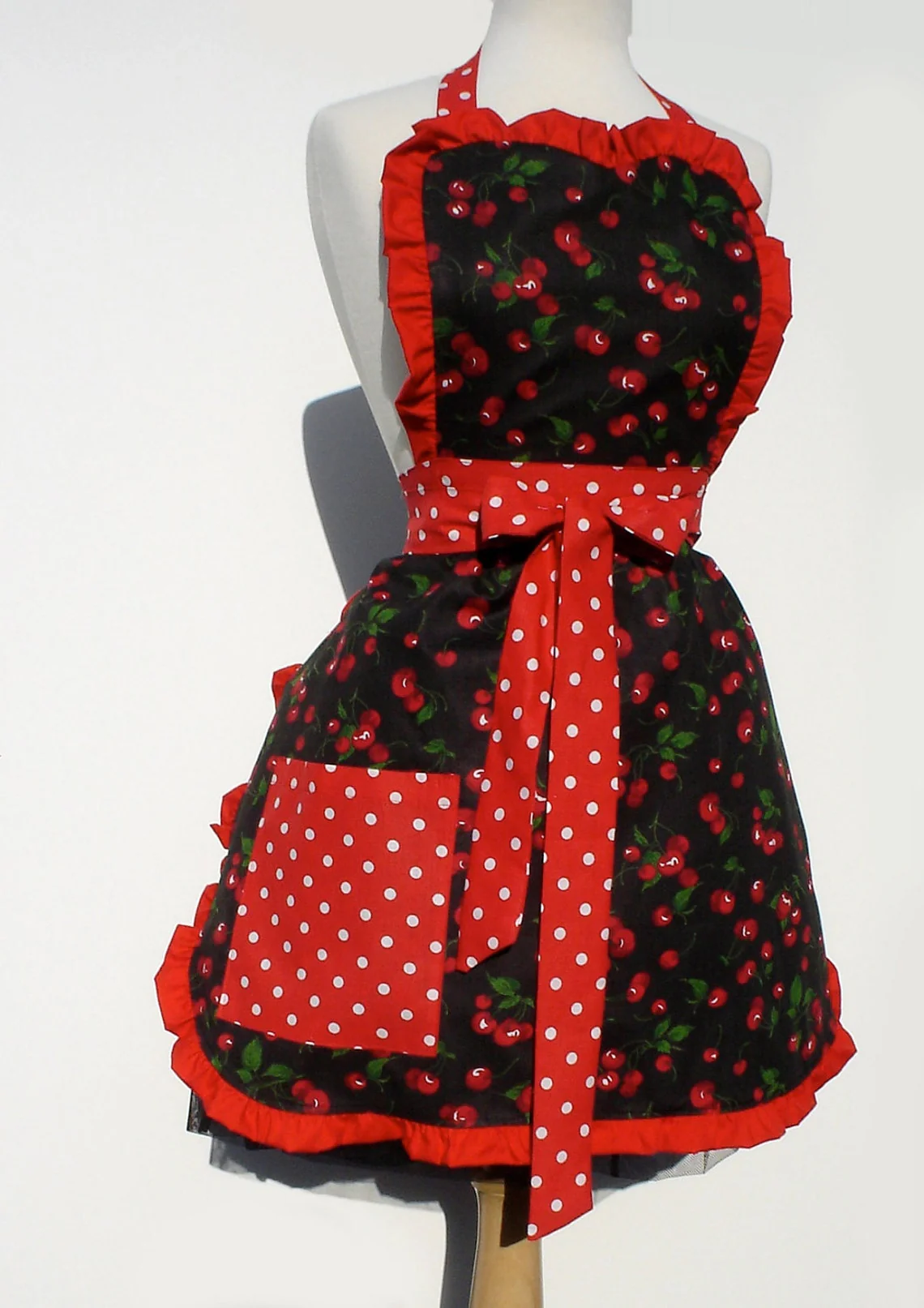 "Whisked Away" Black Cherry Apron - Image 3