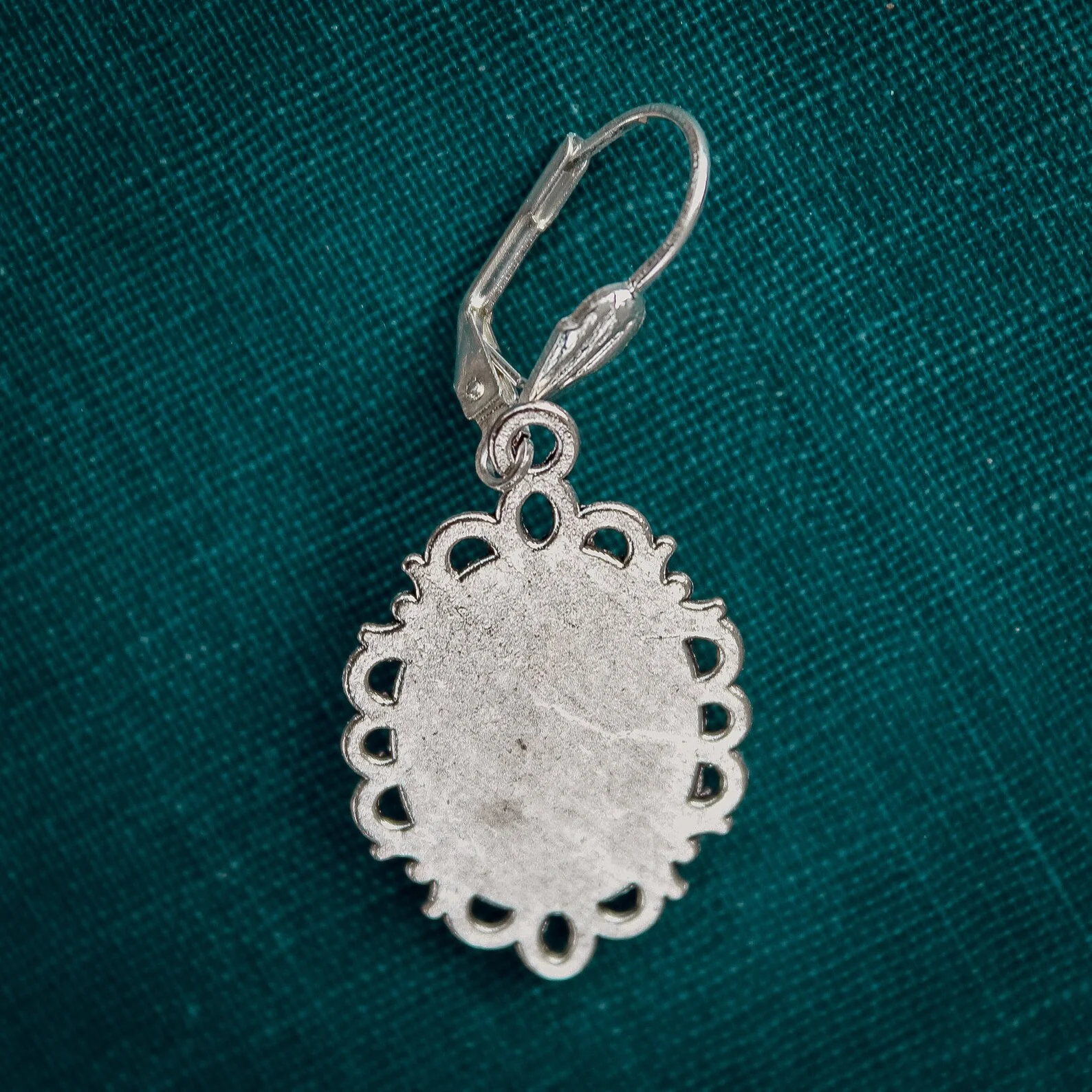Handmade Ivory Rose Cameo Earrings - Image 3
