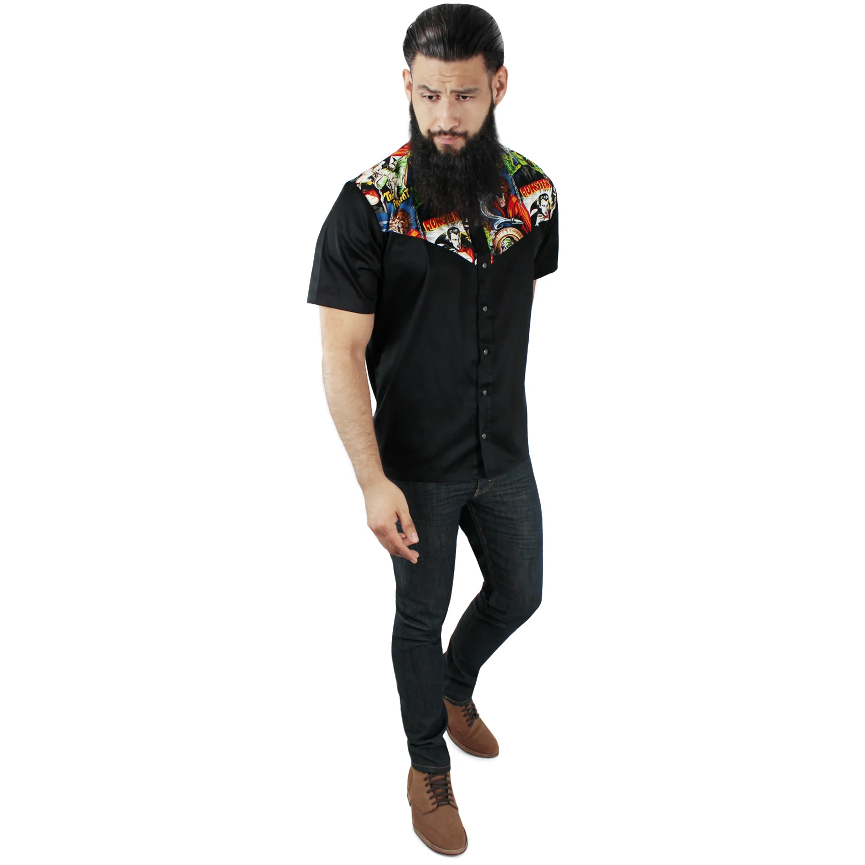Men's Hollywood Monsters Western Top - Image 3