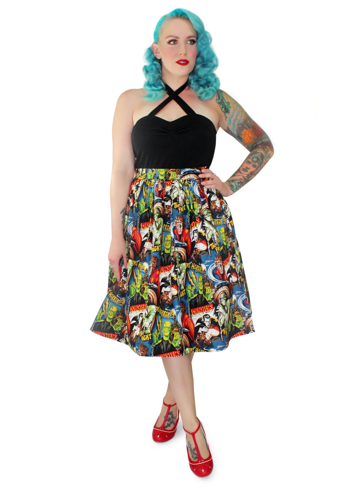 Pleated Circle Skirt - Hollywood Monsters - Image 3