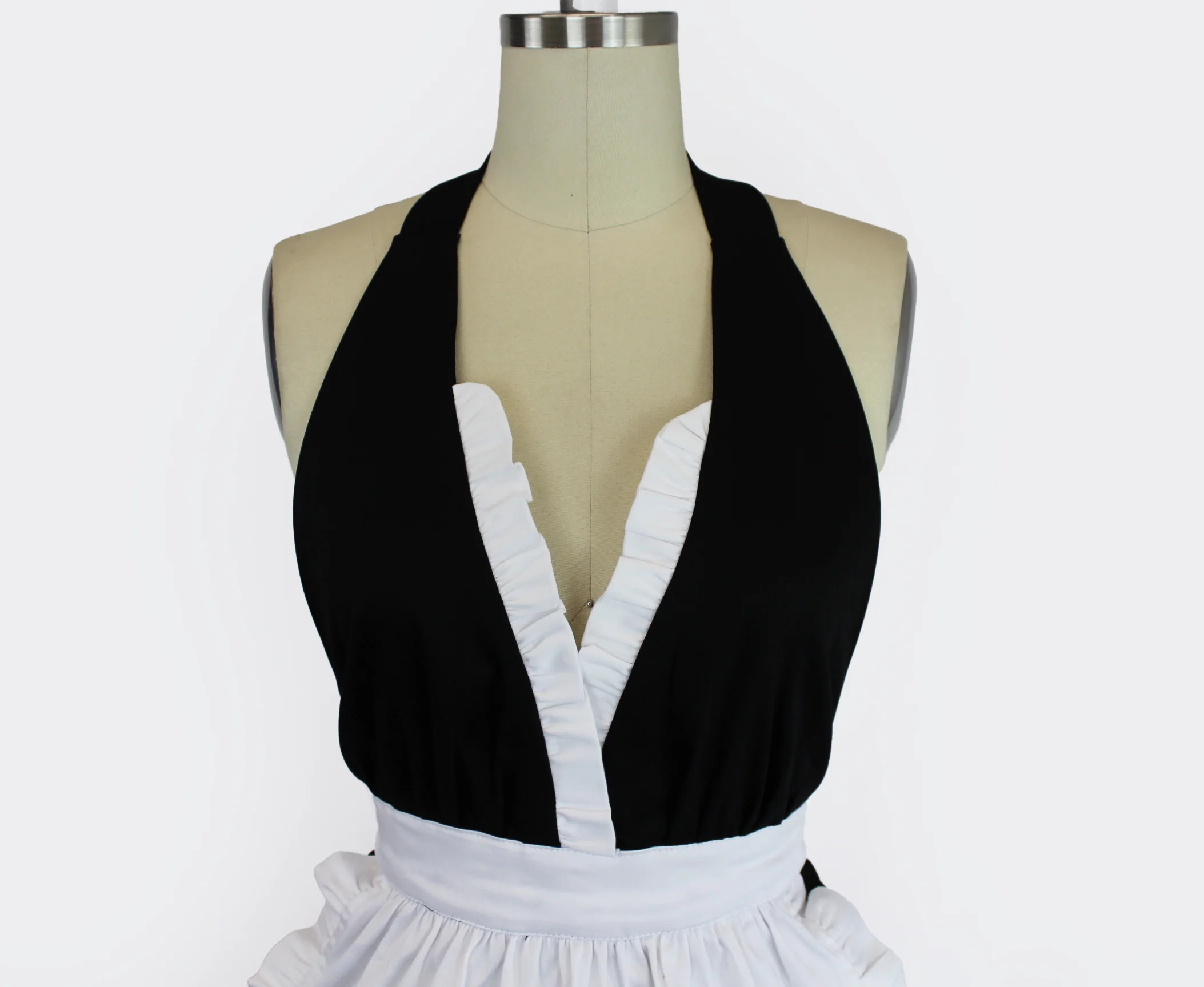 Black and White Sweet French Maid Hostess Vintage Inspire - Image 6