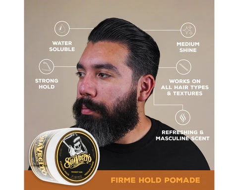 Suavecito Strong Hold Whiskey Bar Pomade - Image 2